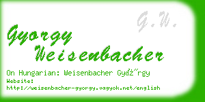 gyorgy weisenbacher business card